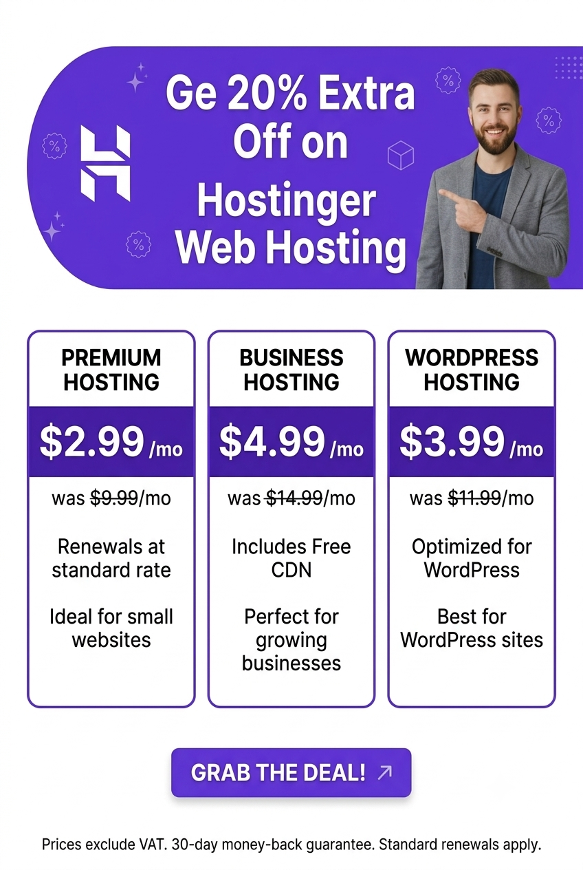Get Hostinger hosting at a discounted price