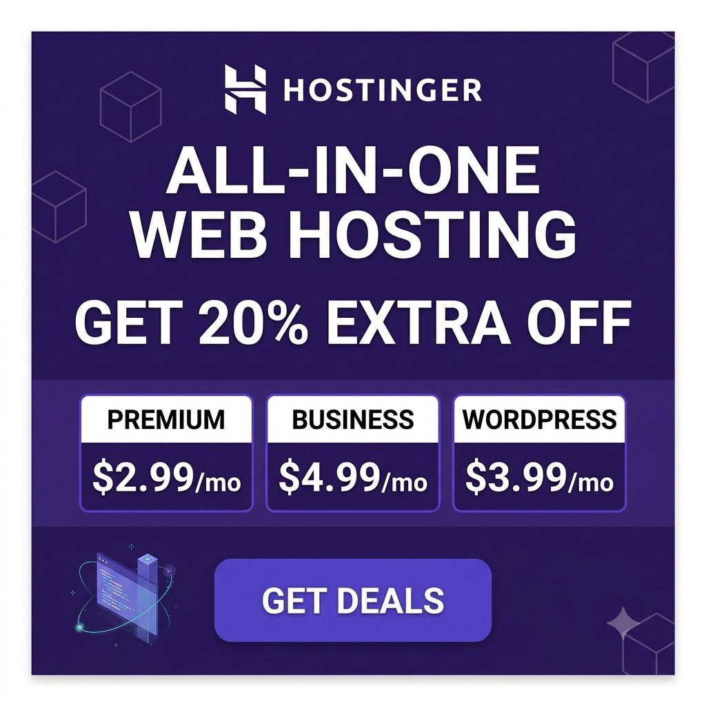 Get Hostinger hosting deal under $5 a month