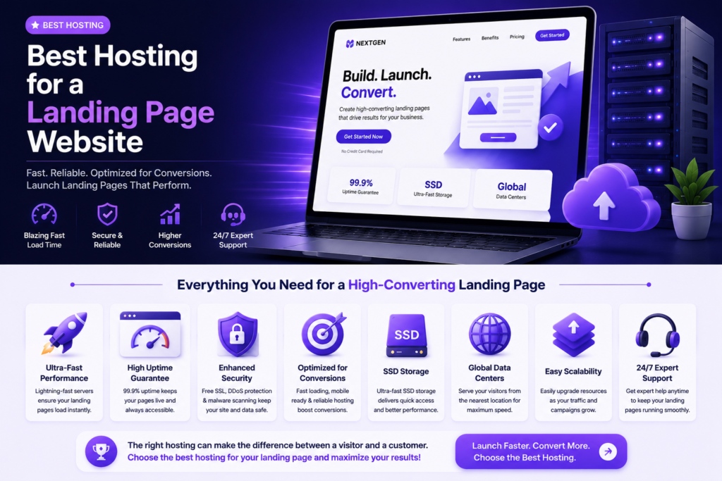 best hosting for a landing page website