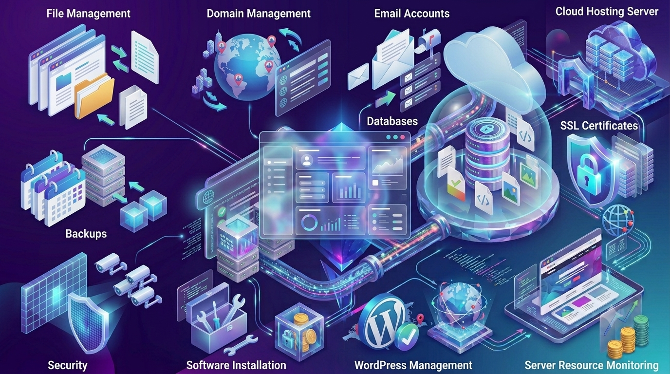 cPanel hosting control panel dashboard interface