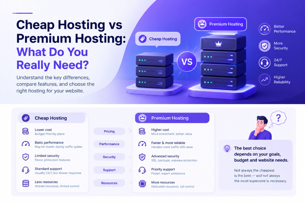 cheap hosting vs premium hosting