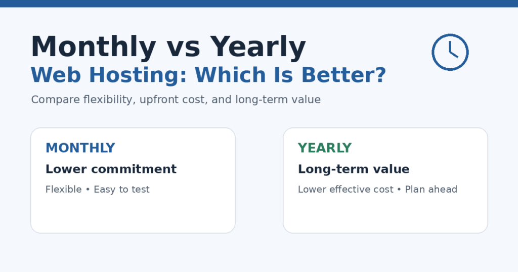 monthly vs yearly web hosting